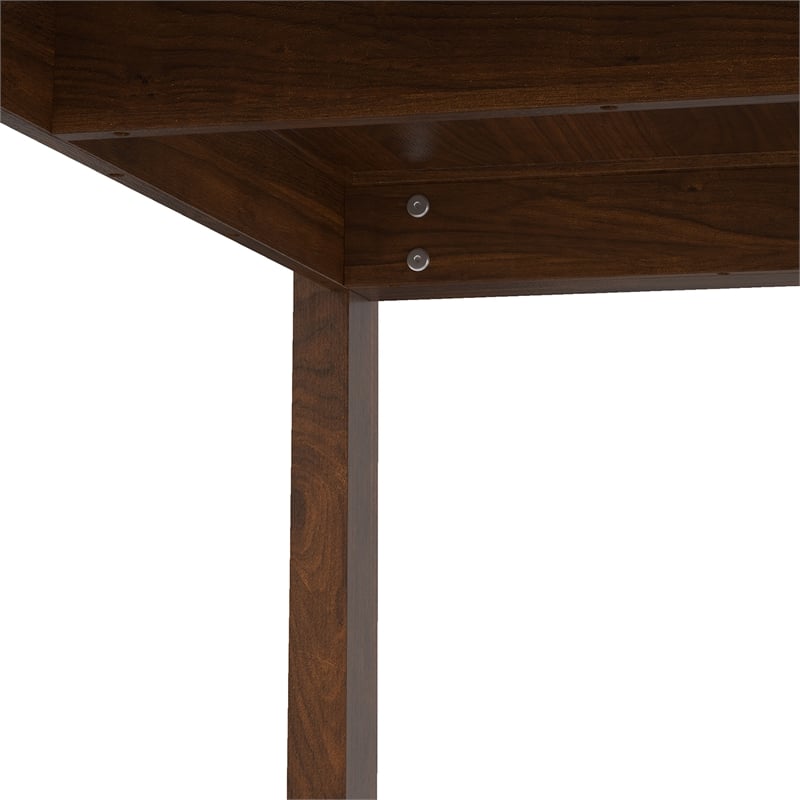 Wilson 54 inch x 54 inch Square Contemporary Dining Table in Walnut Veneer