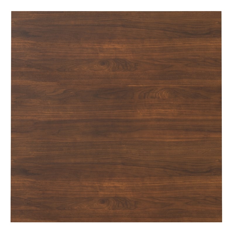 Wilson 54 inch x 54 inch Square Contemporary Dining Table in Walnut Veneer
