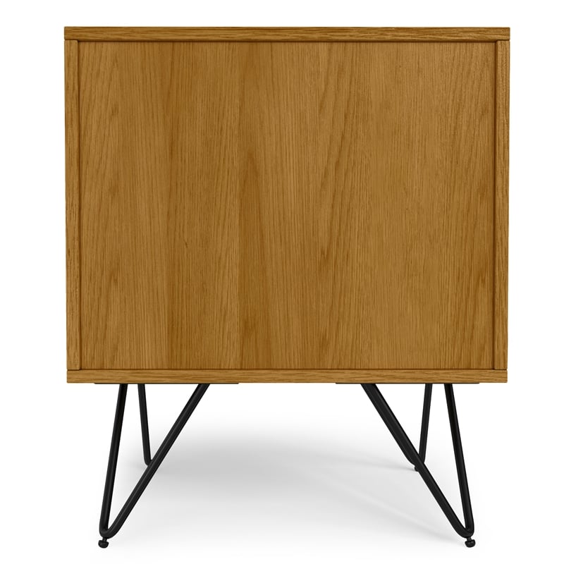 Hunter  20 inch Wide Industrial Nightstand in Oak