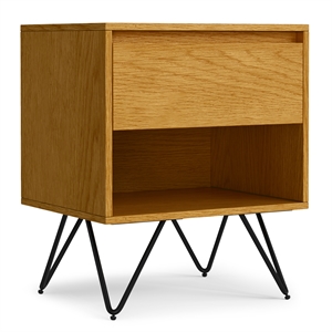 Hunter  20 inch Wide Industrial Nightstand in Oak