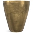 Cavan Contemporary 17 inch Wide Metal Side Table in Antique Brass