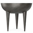 Otto Contemporary 21 inch Wide Metal Side Table in Graphite & Fully Assembled