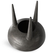 Otto Contemporary 21 inch Wide Metal Side Table in Graphite & Fully Assembled