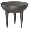 Otto Contemporary 21 inch Wide Metal Side Table in Graphite & Fully Assembled