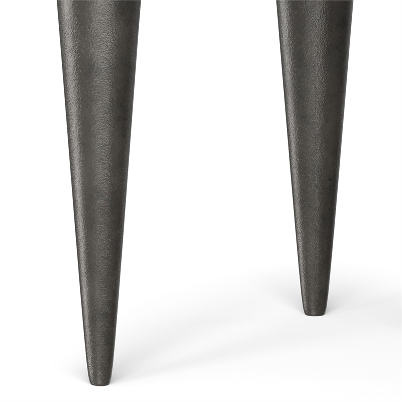 Otto Contemporary 21 inch Wide Metal Side Table in Graphite & Fully Assembled