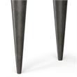 Otto Contemporary 21 inch Wide Metal Side Table in Graphite & Fully Assembled