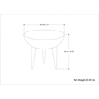 Otto Contemporary 21 inch Wide Metal Side Table in Graphite & Fully Assembled