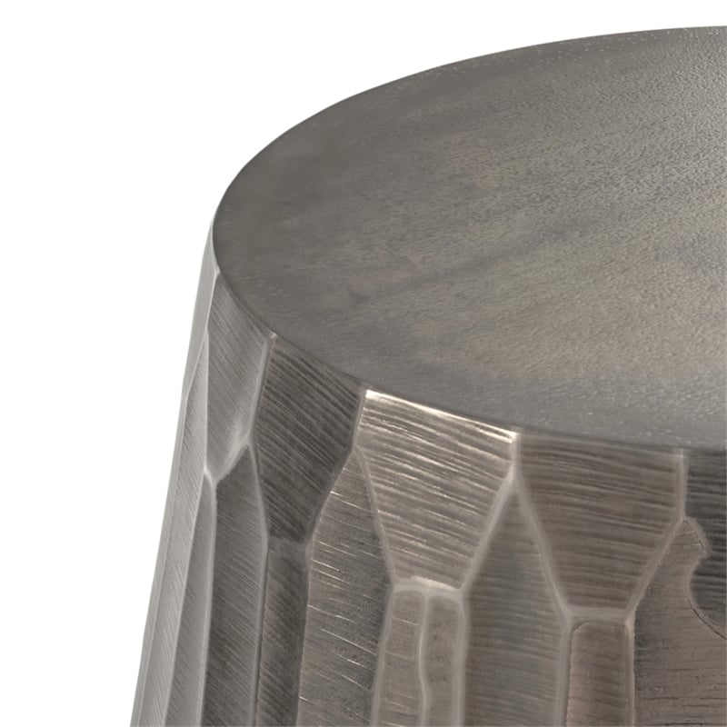Nellie Modern Industrial 19 inch Wide Metal Side Table in Graphite