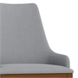 Stephanie  Contemporary Dining Chair (Set of 2) in Light Gray Linen Look Fabric