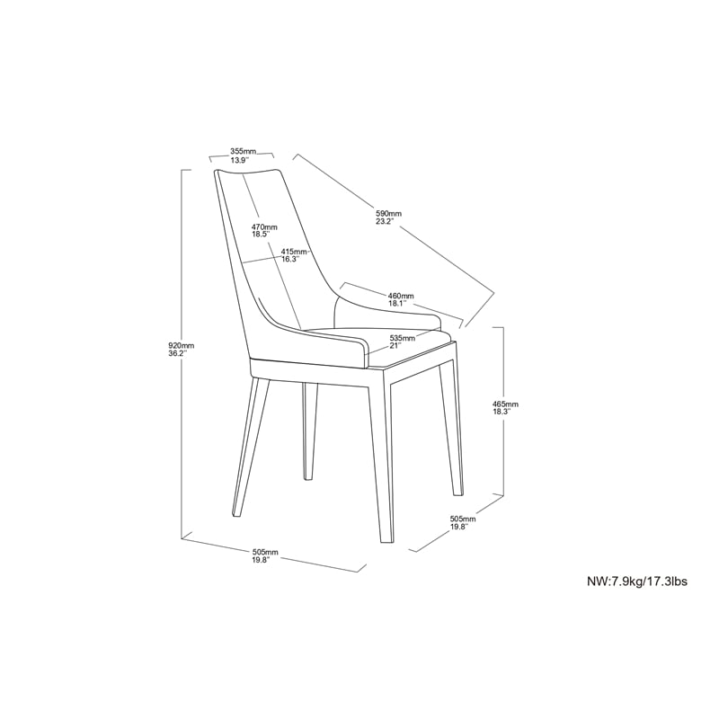 Stephanie  Contemporary Dining Chair (Set of 2) in Light Gray Linen Look Fabric