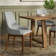 Stephanie  Contemporary Dining Chair (Set of 2) in Light Gray Linen Look Fabric