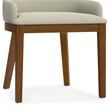 Stephanie Contemporary Dining Chair (Set of 2) in Natural Linen Look Fabric