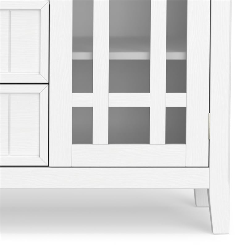 Bedford SOLID WOOD 53 inch Wide Transitional  TV Media Stand in White