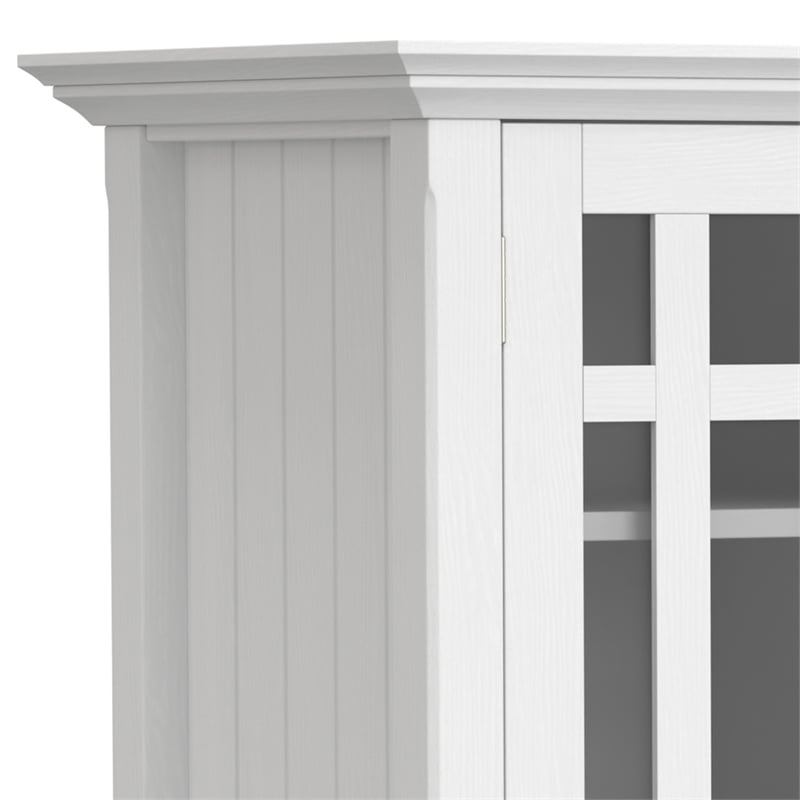 Bedford SOLID WOOD 53 inch Wide Transitional  TV Media Stand in White