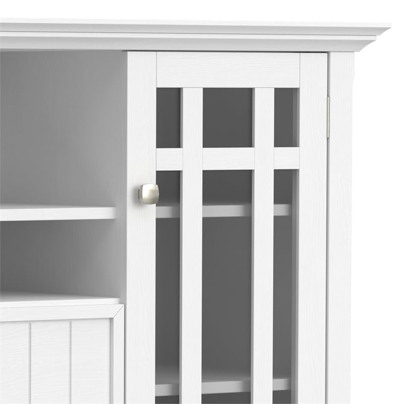 Bedford SOLID WOOD 53 inch Wide Transitional  TV Media Stand in White