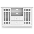 Bedford SOLID WOOD 53 inch Wide Transitional  TV Media Stand in White