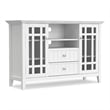 Bedford SOLID WOOD 53 inch Wide Transitional  TV Media Stand in White