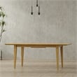 Colby 60-76 inch x 36 inch Rectangle Contemporary Extendable Dining Table in Oak