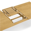 Colby 60-76 inch x 36 inch Rectangle Contemporary Extendable Dining Table in Oak
