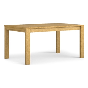 Wilson 60-76 x 36&quot Rectangle Transitional Extendable Dining Table in Oak Veneer