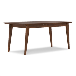 Draper 66-84&quot x 40&quot Rectangle  Modern Extendable Dining Table in Walnut Veneer