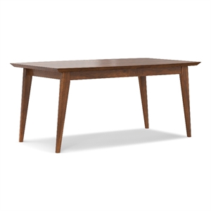 Draper 66-84&quot x 40&quot Rectangle  Modern Extendable Dining Table in Walnut Veneer
