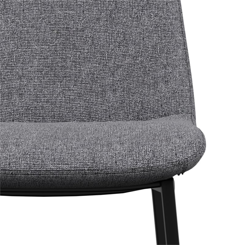 Savannah  Contemporary Dining Chair ( Set of 2 ) in Gray Linen Look Fabric