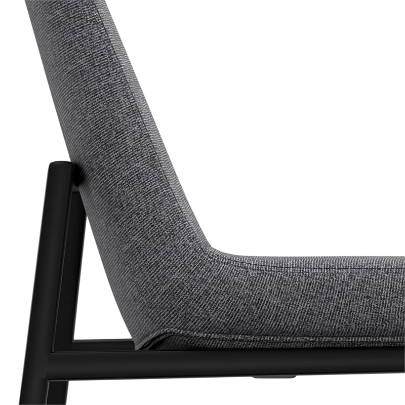 Savannah  Contemporary Dining Chair ( Set of 2 ) in Gray Linen Look Fabric