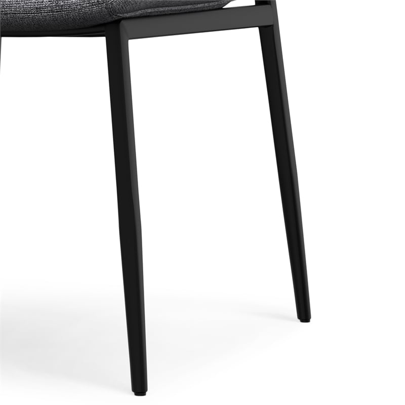 Savannah  Contemporary Dining Chair ( Set of 2 ) in Gray Linen Look Fabric