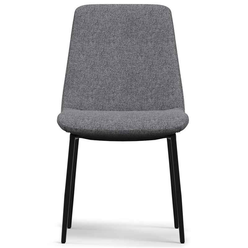Savannah  Contemporary Dining Chair ( Set of 2 ) in Gray Linen Look Fabric