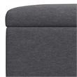 Gabbie 48 inch Wide Contemporary Storage Ottoman in Slate Gray Polyester Linen