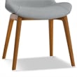 Loretta SOLID WOOD Modern Dining Chair(Setof 2) in Light Gray Linen Look Fabric