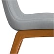 Loretta SOLID WOOD Modern Dining Chair(Setof 2) in Light Gray Linen Look Fabric