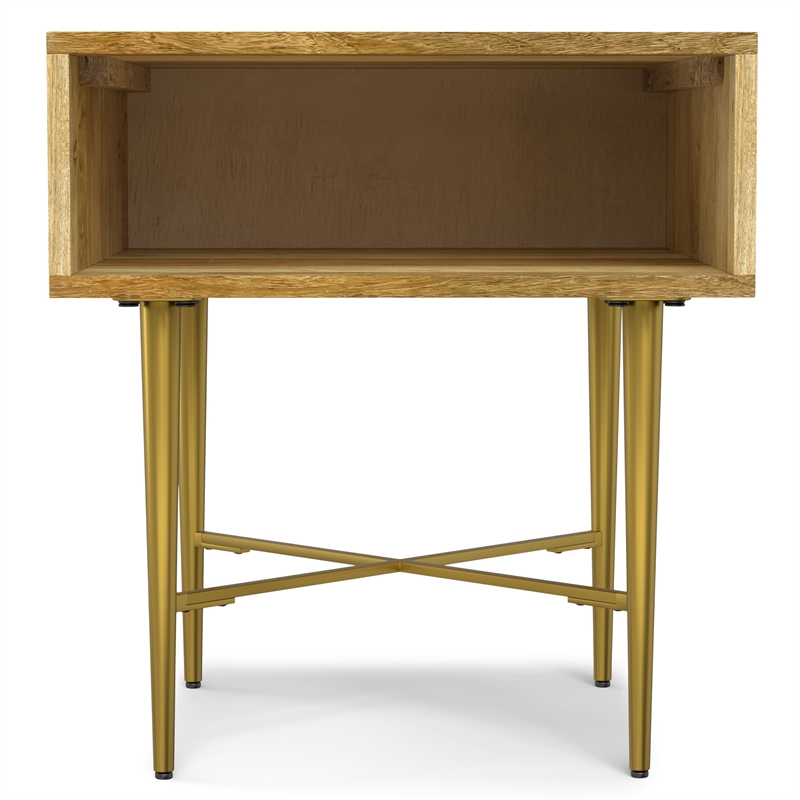 Fallon SOLID MANGO WOOD 20 inch Wide Square Contemporary End Table in Natural