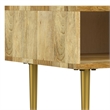 Fallon SOLID MANGO WOOD 20 inch Wide Square Contemporary End Table in Natural