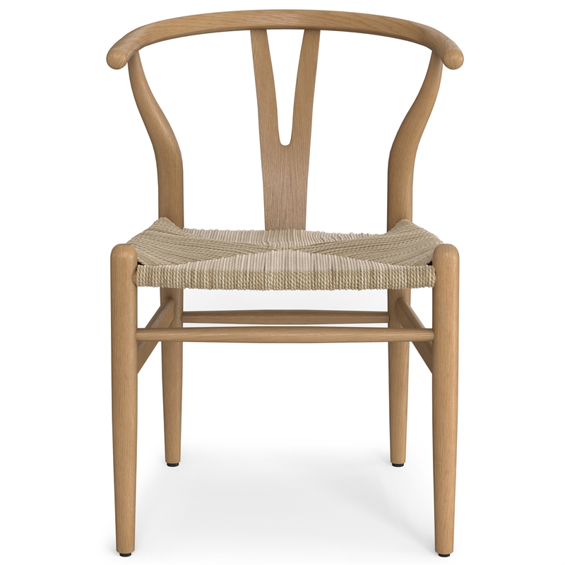 Hershey  Mid Century Modern Dining Chair (Setof 2) in Natural & Fully Assembled