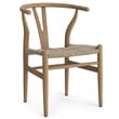 Hershey  Mid Century Modern Dining Chair (Setof 2) in Natural & Fully Assembled