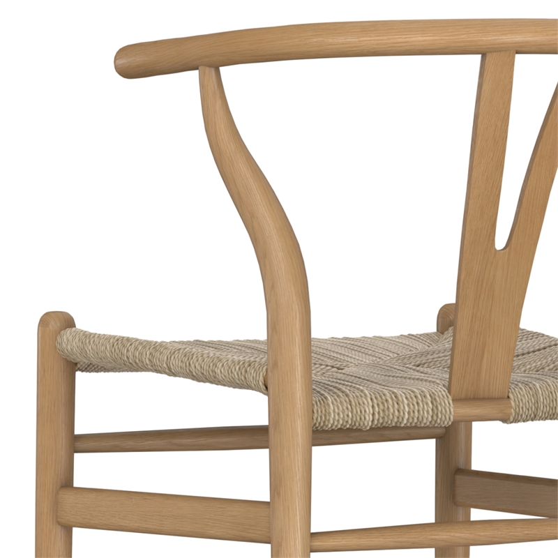 Hershey  Mid Century Modern Dining Chair (Setof 2) in Natural & Fully Assembled