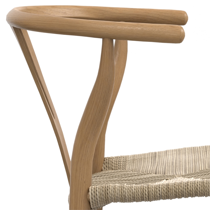 Hershey  Mid Century Modern Dining Chair (Setof 2) in Natural & Fully Assembled