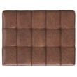 Mariah 34 inch Wide Coffee Table Storage Ottoman in Brown Vegan Faux Leather