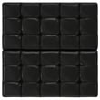 Harrison 30 inch Wide Coffee Table Storage Ottoman in Black Vegan Faux Leather
