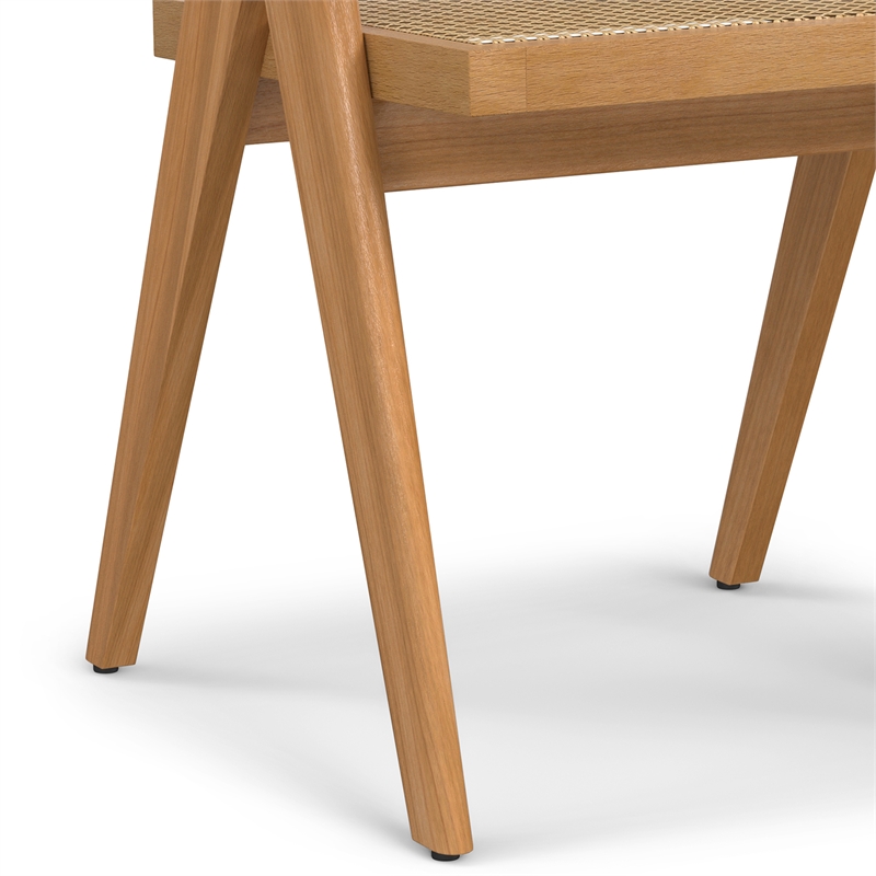 Regina  Contemporary Dining Arm Chair (Set of 2) in Natural