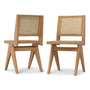 Regina  Contemporary Dining Chair (Set of 2) in Natural