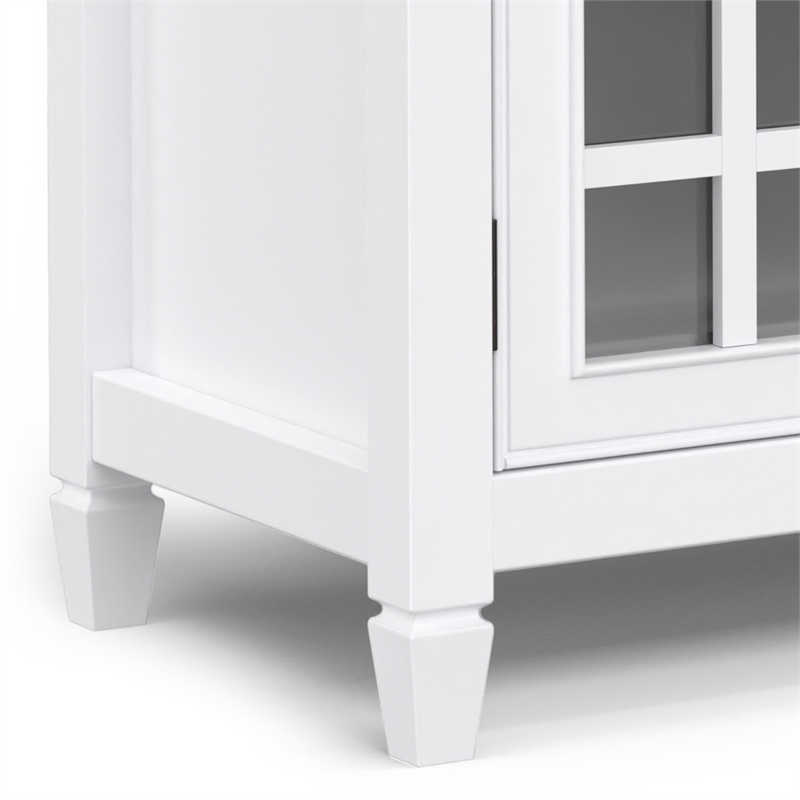 Connaught SOLID WOOD 60 inch Wide Traditional Storage Cabinet Buffet in White