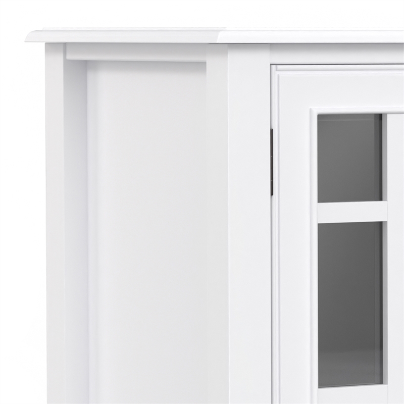 Connaught SOLID WOOD 60 inch Wide Traditional Storage Cabinet Buffet in White