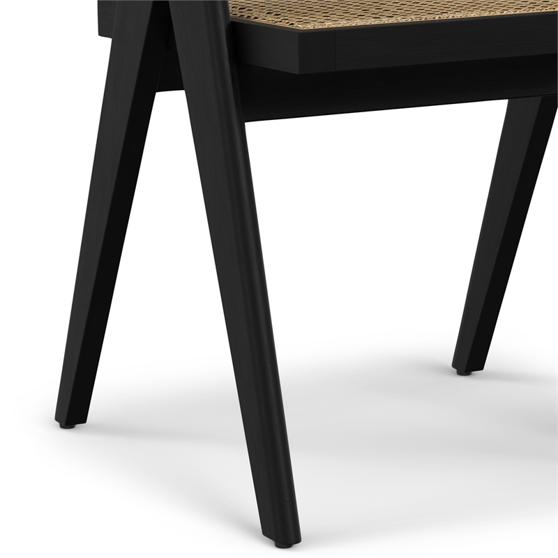 Regina  Contemporary Dining Arm Chair (Set of 2) in Black