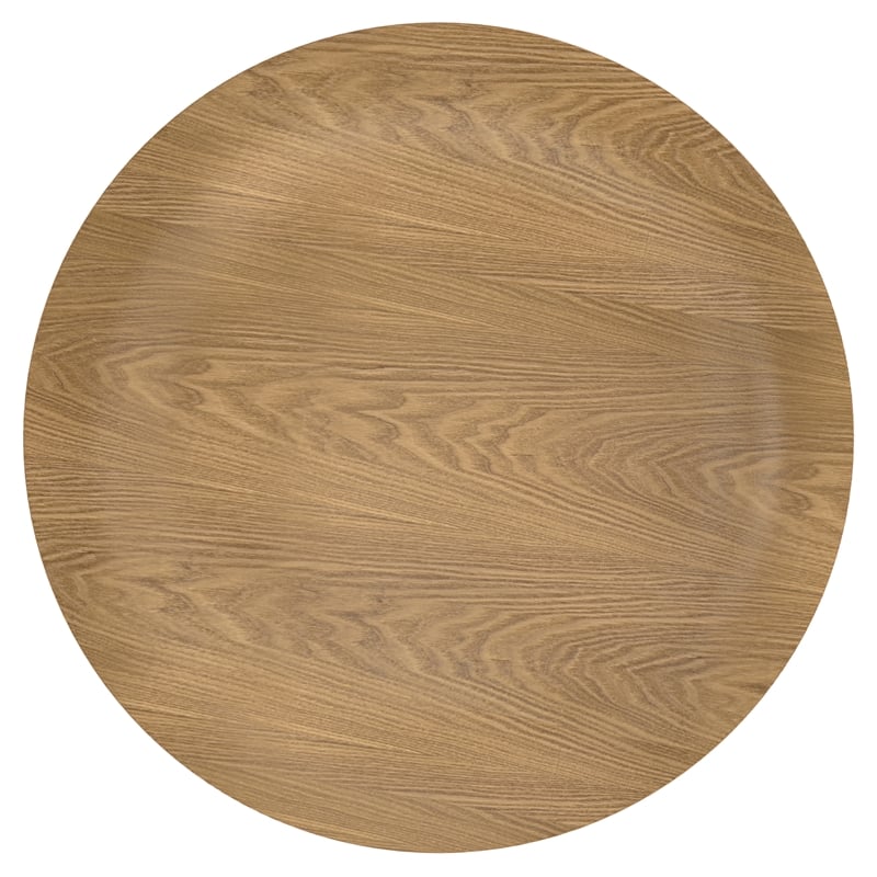 payton  34 inch wide round contemporary coffee table in natural