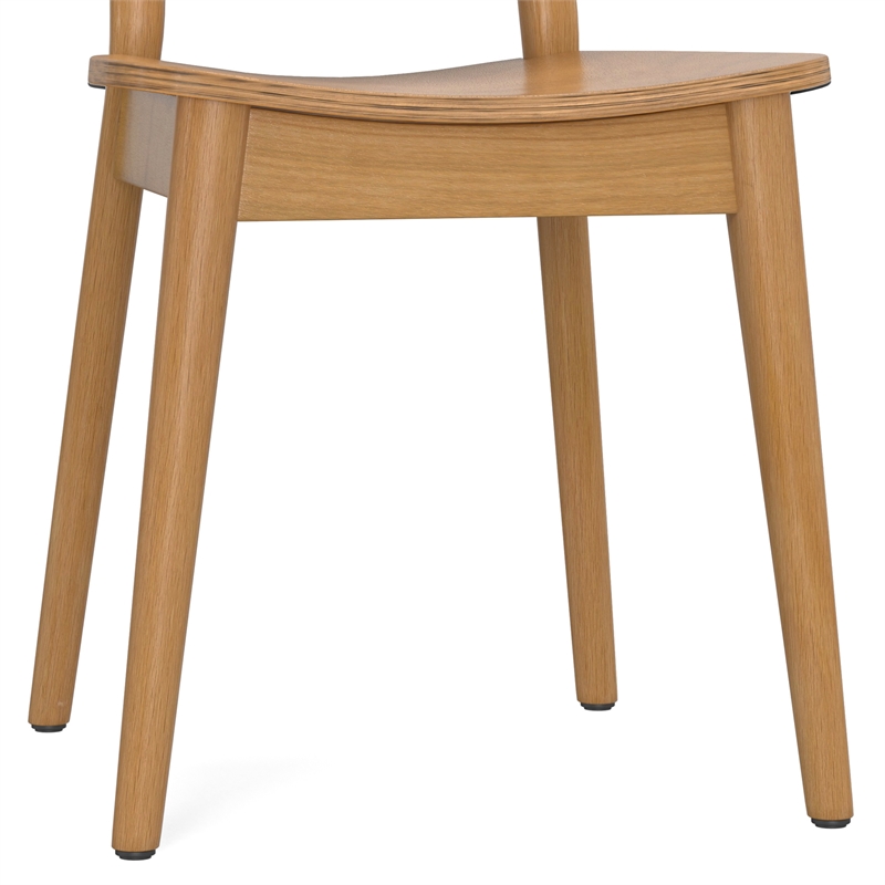 Rachel Beech Wood Contemporary Dining Chair (Set of 2) in Natural