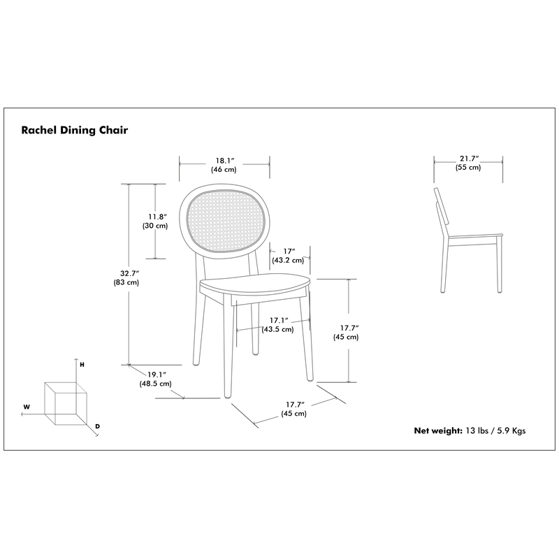Rachel Beech Wood Contemporary Dining Chair (Set of 2) in Natural