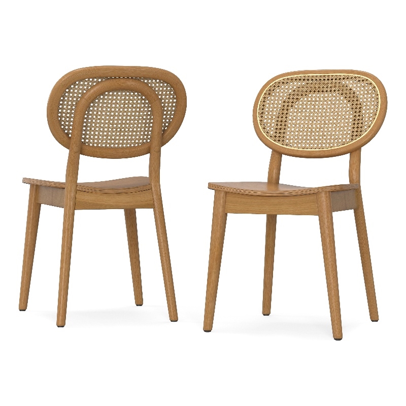 Rachel Beech Wood Contemporary Dining Chair (Set of 2) in Natural